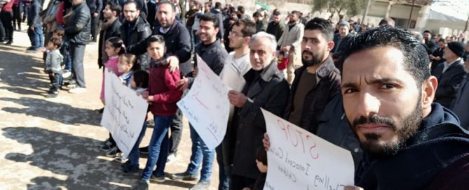 مشاركة "رابطة الشباب السوري الثائر" في التظاهرات الداعمة للجهود المبذولة لوقف عدوان النظام السوري